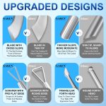2PCS Metal Silver Cuticle Pusher and Cutter Remover Salon Quality Stainless Steel Acetone Gel Nail Polish Peeler Scraper Durable Professional Manicure Pedicure Cleaner Tool For Fingernail and Toenail - Image 4